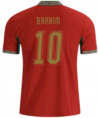 (S-4XL) 26-27 Morocco Home Red #10 Brahim Thailand Soccer Jersey AAA