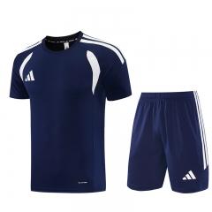 26-27 Adidas Royal Blue Short-Sleeves Thailand Soccer Tracksuit-LH