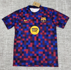(S-4XL) 26-27 Barcelona Red&Blue Plaid Thailand Soccer Training Jersey AAA-4506 (S-4XL) 26-27 Barcelona Red&Blue Plaid Thailand Soccer Training Jersey AAA-4506