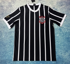 Retro Version 1982 Corinthians Home Black Thailand Soccer Jersey AAA-6590