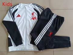 26-27 Liverpool White Kids/Youth Thailand Soccer Jacket Uniform-815