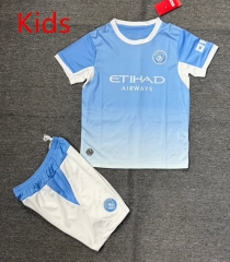 26-27 Silicone Version Manchester City Home Light Blue Kid/Youth Soccer Uniform-4247 26-27 Silicone Version Manchester City Home Light Blue Kid/Youth Soccer Uniform-4247