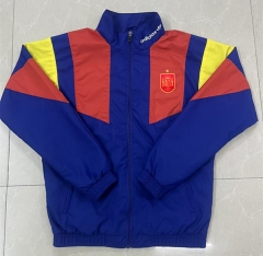 26-27 Spain Blue&Red Thailand Soccer Trench Coat-8268 26-27 Spain Blue&Red Thailand Soccer Trench Coat-8268