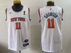 Champions Version New York Knicks #11 White NBA Jersey-0840