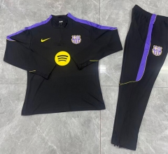 26-27 Barcelona Black Thailand Soccer Tracksuit-411 26-27 Barcelona Black Thailand Soccer Tracksuit-411