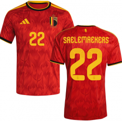 (S-4XL) 2026 World Cup Belgium Home Red SAELEMAEKERS #22 Thailand Soccer Jersey AAA
