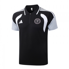 26-27 Inter Miami FC Black Thailand Polo Shirt-815 26-27 Inter Miami FC Black Thailand Polo Shirt-815