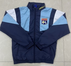 26-27 Olympique Lyonnais Royal Blue Thailand Trench Coats-8268 26-27 Olympique Lyonnais Royal Blue Thailand Trench Coats-8268