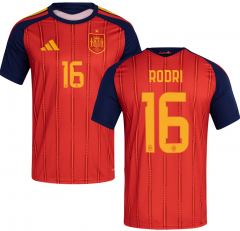 (S-4XL) 2026 Spain Home Red #16 RODRI Thailand Soccer Jersey AAA