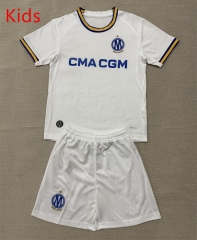 26-27 Olympique de Marseille Home White kids Soccer Uniform-AY 26-27 Olympique de Marseille Home White kids Soccer Uniform-AY