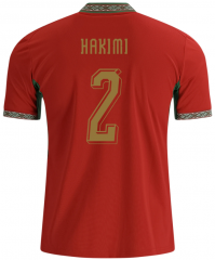 (S-4XL) 26-27 Morocco Home Red #2 Hakimi Thailand Soccer Jersey AAA