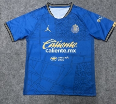 (S-4XL) 26-27 Jordan Deportivo Guadalajara Blue Thailand Soccer Jersey AAA-9527
