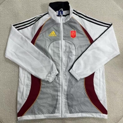 26-27 Spain Grey&White Thailand Soccer Trench Coat-8268 26-27 Spain Grey&White Thailand Soccer Trench Coat-8268
