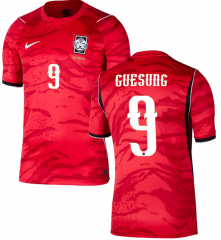 (S-4XL) 26-27 Korea Republic Home #9 GUESUNG HEUNGMIN Thailand Soccer Jersey AAA-403