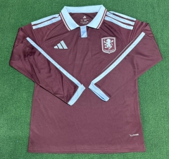 (S-4XL) 26-27 Aston Villa Home Maroon LS Thailand Soccer Jersey AAA-1424 (S-4XL) 26-27 Aston Villa Home Maroon LS Thailand Soccer Jersey AAA-1424