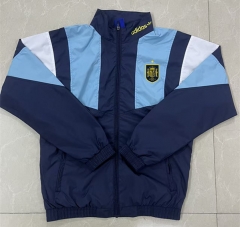 26-27 Spain Royal Blue Thailand Soccer Trench Coat-8268 26-27 Spain Royal Blue Thailand Soccer Trench Coat-8268