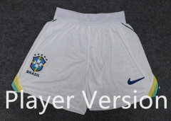 (S-3XL) Player Version 26-27 Brazil Home White Thailand Soccer Shorts-888 (S-3XL) Player Version 26-27 Brazil Home White Thailand Soccer Shorts-888