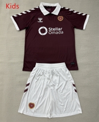 26-27 Heart of Midlothian Home Dark Red Kids/Youth Soccer Uniform-AY 26-27 Heart of Midlothian Home Dark Red Kids/Youth Soccer Uniform-AY
