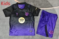 26-27 Barcelona Away Black&Purple Kids/Youth Soccer Uniform-9484 26-27 Barcelona Away Black&Purple Kids/Youth Soccer Uniform-9484