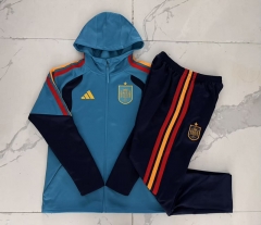 26-27 Spain Laker Blue Thailand Soccer Jacket Unifrom With Hat-815 26-27 Spain Laker Blue Thailand Soccer Jacket Unifrom With Hat-815