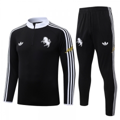 26-27 Juventus Black Thailand Soccer Tracksuit Uniform-815 26-27 Juventus Black Thailand Soccer Tracksuit Uniform-815