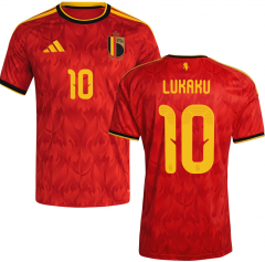 (S-4XL) 2026 World Cup Belgium Home Red LUKAKU #10 Thailand Soccer Jersey AAA