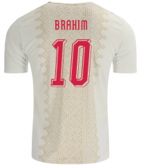 (S-4XL) 26-27 Morocco Away White #10 Brahim Thailand Soccer Jersey AAA (S-4XL) 26-27 Morocco Away White #10 Brahim Thailand Soccer Jersey AAA