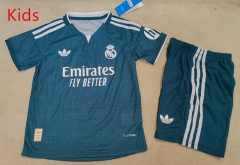 26-27 Real Madrid Away Blue Kids/Youth Soccer Uniform-507
