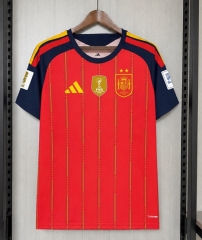 2 Stars (S-4XL) With Patch 2026 Spain Home Red #26 Champions Thailand Soccer Jersey AAA 2 Stars (S-4XL) With Patch 2026 Spain Home Red #26 Champions Thailand Soccer Jersey AAA