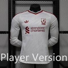 Player Version 26-27 Liverpool Away White LS Thailand Soccer Jersey AAA-888 Player Version 26-27 Liverpool Away White LS Thailand Soccer Jersey AAA-888