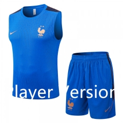 (S-3XL) Player Version 26-27 France Color Blue Thailand Training Vest Soccer Uniform-9926 (S-3XL) Player Version 26-27 France Color Blue Thailand Training Vest Soccer Uniform-9926