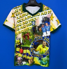 26-27 Brazil Yellow&Green&Pink Thailand Training Soccer Jersey AAA-6486 26-27 Brazil Yellow&Green&Pink Thailand Training Soccer Jersey AAA-6486