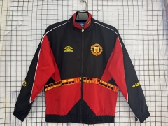 Reteo Version 96-97 Manchester United Red&Black Waterproof Thailand Soccer Trench Coat-8268 Reteo Version 96-97 Manchester United Red&Black Waterproof Thailand Soccer Trench Coat-8268