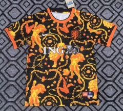 (S-4XL) With New AD 26-27 Netherlands Orange&Black Thailand Soccer Training Jersey-9070 (S-4XL) With New AD 26-27 Netherlands Orange&Black Thailand Soccer Training Jersey-9070