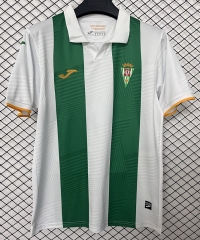 (S-4XL) 26-27 Córdoba Home White&Green Stripes Thailand Soccer Jersey AAA-2044