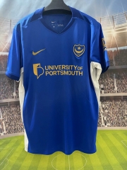 (S-4XL) 26-27 Portsmouth Home Blue Thailand Soccer Jersey AAA