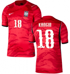 (S-4XL) 26-27 Korea Republic Home #18 KANGIN Thailand Soccer Jersey AAA-403