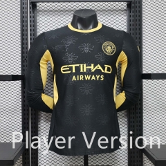 Player Version 26-27 Manchester City Away Black LS Thailand Soccer Jersey AAA-888 Player Version 26-27 Manchester City Away Black LS Thailand Soccer Jersey AAA-888