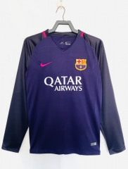 Retro Version 16-17 Barcelona Away Purple LS Thailand Soccer Jersey AAA-811 Retro Version 16-17 Barcelona Away Purple LS Thailand Soccer Jersey AAA-811
