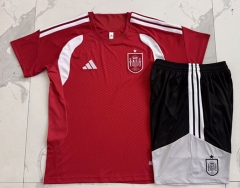 26-27 Spain Red Short-Sleeved Thailand Soccer Tracksuit-815 26-27 Spain Red Short-Sleeved Thailand Soccer Tracksuit-815
