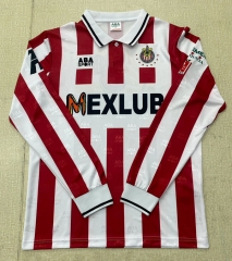 (S-3XL) Retro Version 1997 Deportivo Guadalajara Red&White LS Thailand Soccer Jersey AAA-6895 (S-3XL) Retro Version 1997 Deportivo Guadalajara Red&White LS Thailand Soccer Jersey AAA-6895