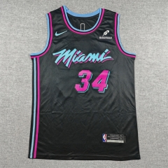 City Edition Miami Heat Black #34 NBA Jersey-1380 City Edition Miami Heat Black #34 NBA Jersey-1380