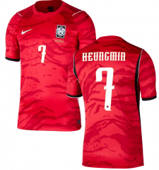 (S-4XL) 26-27 Korea Republic Home Red #7 HEUNGMIN Thailand Soccer Jersey AAA-403