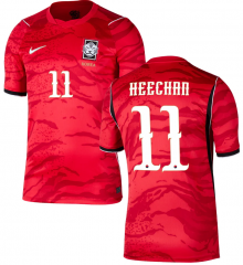 (S-4XL) 26-27 Korea Republic Home #11 HEECHAN Thailand Soccer Jersey AAA-403