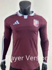 Player Version 26-27 Aston Villa Home Maroon LS Thailand Soccer Jersey AAA-0871 Player Version 26-27 Aston Villa Home Maroon LS Thailand Soccer Jersey AAA-0871