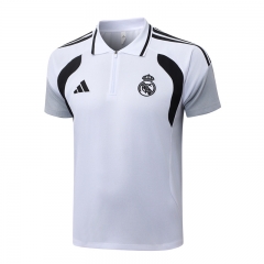 26-27 Real Madrid White Thailand Polo Shirt-815 26-27 Real Madrid White Thailand Polo Shirt-815