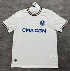 (S-4XL) 26-27 Olympique de Marseille Home White Thailand Soccer Jersey AAA-4506