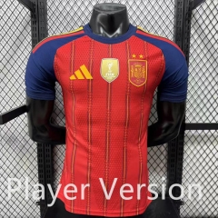 (S-4XL) With Patch Player Version 26-27 Spain (2 Stars) Home Red Thailand Soccer Jersey AAA-4285 (S-4XL) With Patch Player Version 26-27 Spain (2 Stars) Home Red Thailand Soccer Jersey AAA-4285