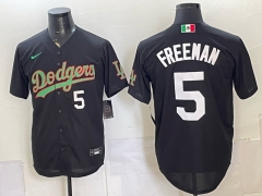 (White Front Number) Los Angeles Dodgers #5 Black MLB Jersey-0840