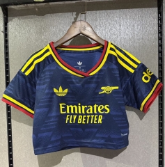 26-27 Arsenal Away Royal Blue Women Navel-revealing style Soccer Jersey-7411 26-27 Arsenal Away Royal Blue Women Navel-revealing style Soccer Jersey-7411